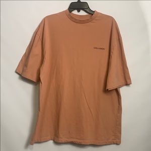 Collusion  pink short sleeve t-shirt size L